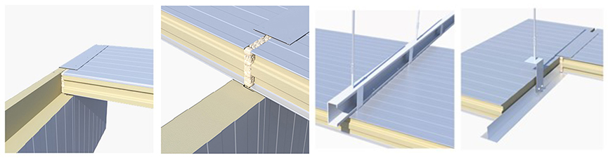 冷蔵室の天井システムのパフ ルーフ パネル Details2